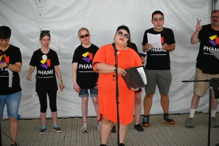 PHAME singers performing together