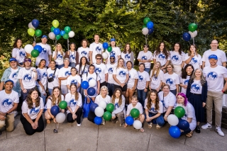 A group photo of Great Life Mentoring kids and their mentors