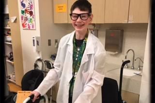 Photo of a boy with glasses