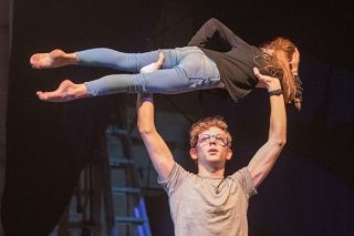 Photo of kids doing acrobatics