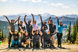 Photo of young people at a summit