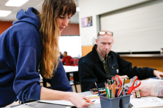 Photo of an art class