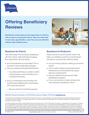 Thumbnail view of Offering Beneficiary Reviews flyer